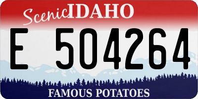 ID license plate E504264