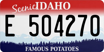 ID license plate E504270