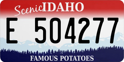 ID license plate E504277