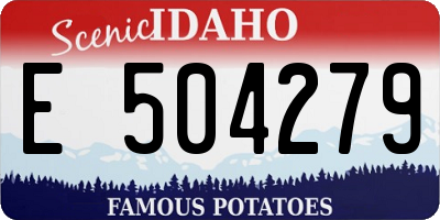ID license plate E504279