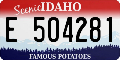 ID license plate E504281