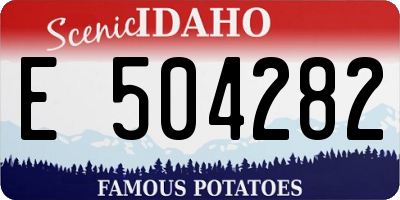ID license plate E504282