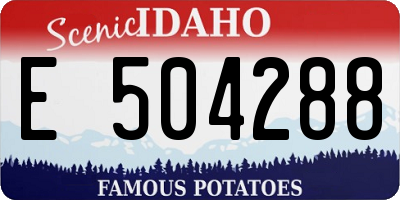 ID license plate E504288