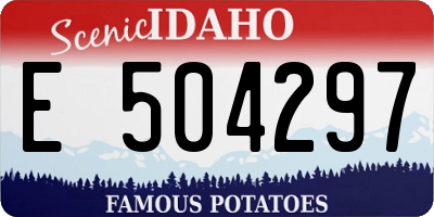 ID license plate E504297