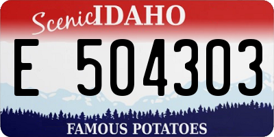ID license plate E504303