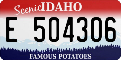 ID license plate E504306