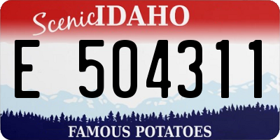 ID license plate E504311