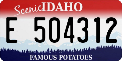 ID license plate E504312