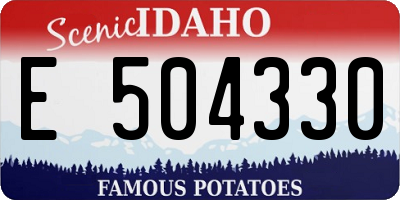 ID license plate E504330