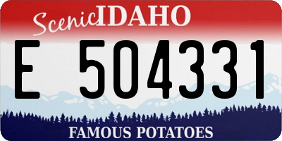 ID license plate E504331