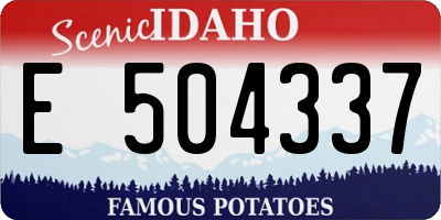 ID license plate E504337
