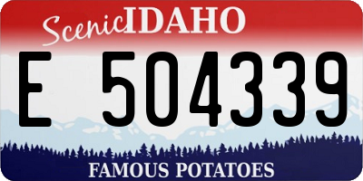 ID license plate E504339