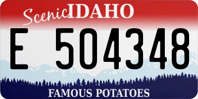 ID license plate E504348