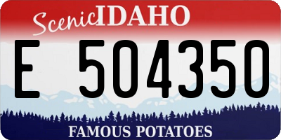 ID license plate E504350