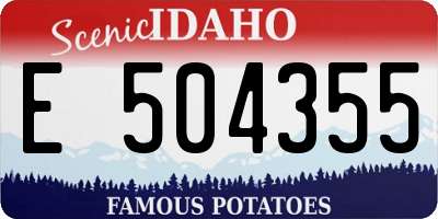 ID license plate E504355