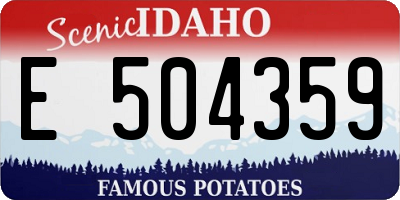 ID license plate E504359
