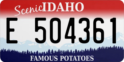 ID license plate E504361