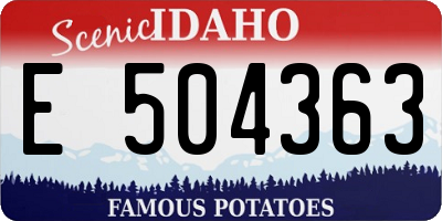 ID license plate E504363