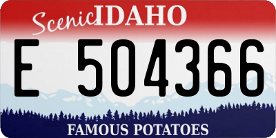 ID license plate E504366