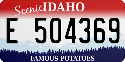 ID license plate E504369