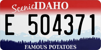 ID license plate E504371