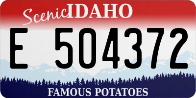 ID license plate E504372