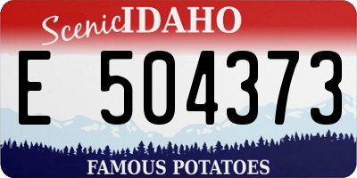 ID license plate E504373