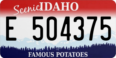 ID license plate E504375