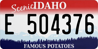 ID license plate E504376