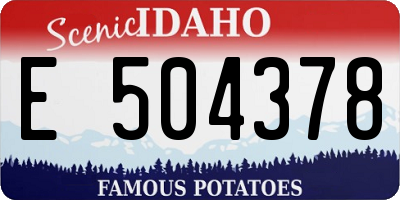 ID license plate E504378