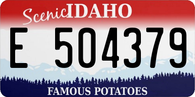 ID license plate E504379