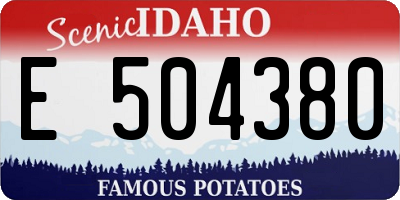 ID license plate E504380