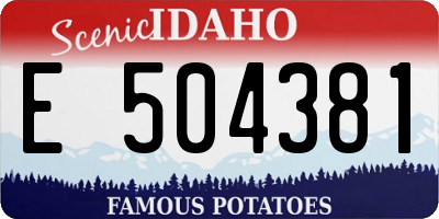 ID license plate E504381