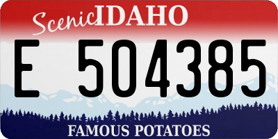 ID license plate E504385