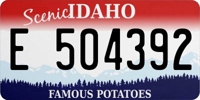 ID license plate E504392