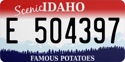 ID license plate E504397