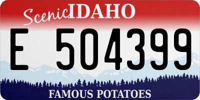 ID license plate E504399