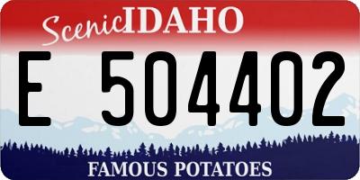 ID license plate E504402