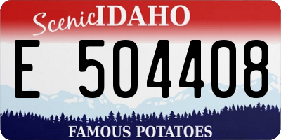 ID license plate E504408