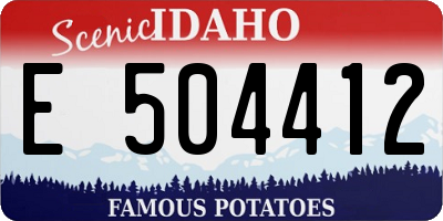ID license plate E504412