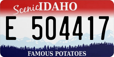 ID license plate E504417