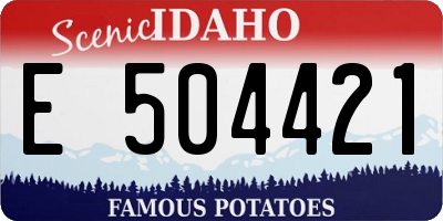 ID license plate E504421