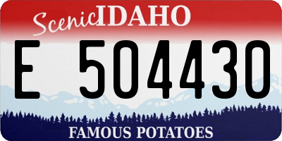 ID license plate E504430