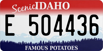 ID license plate E504436