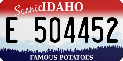 ID license plate E504452