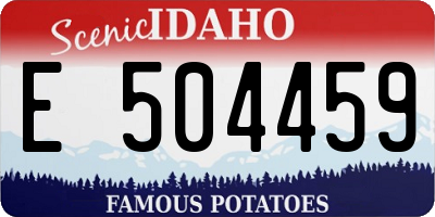 ID license plate E504459