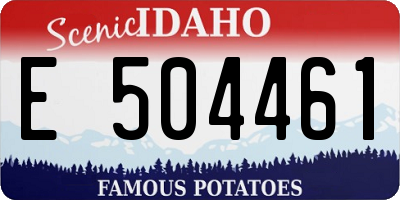 ID license plate E504461