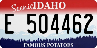 ID license plate E504462