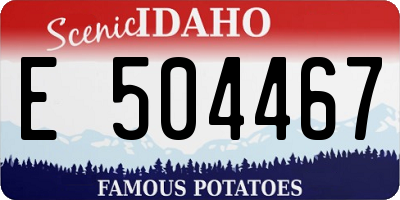 ID license plate E504467