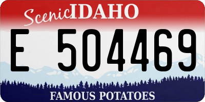 ID license plate E504469